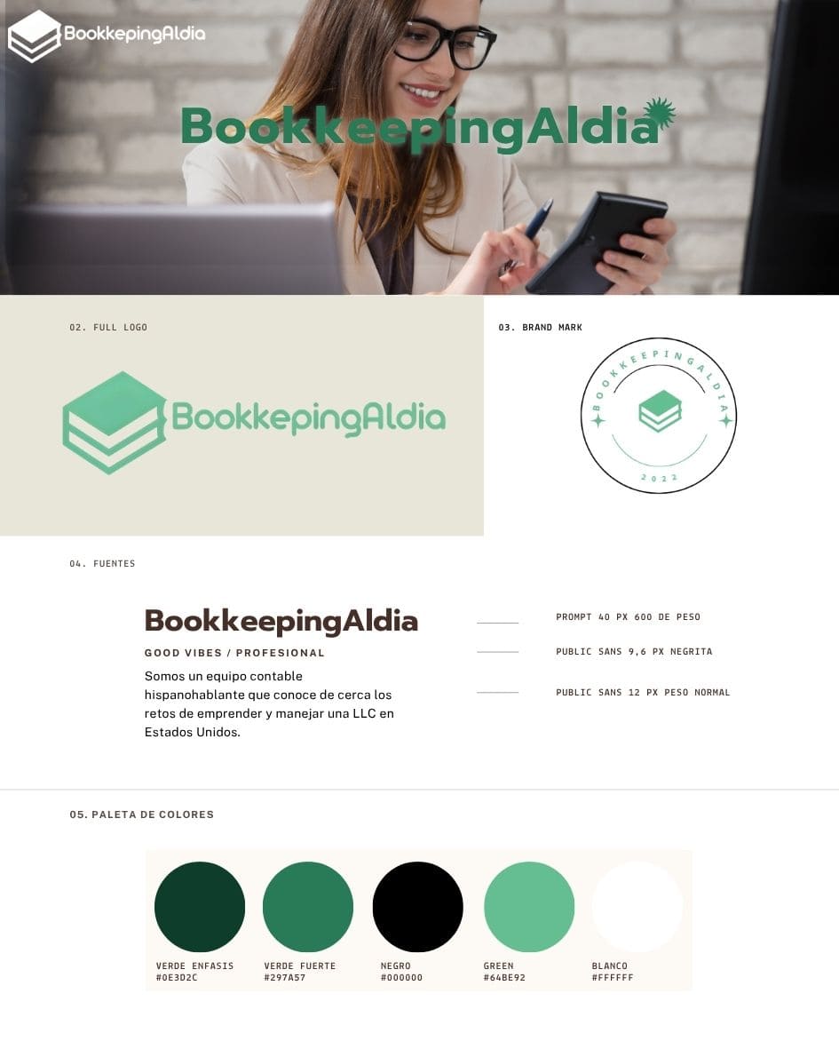 Manual de marca de Bookkeepingaldia