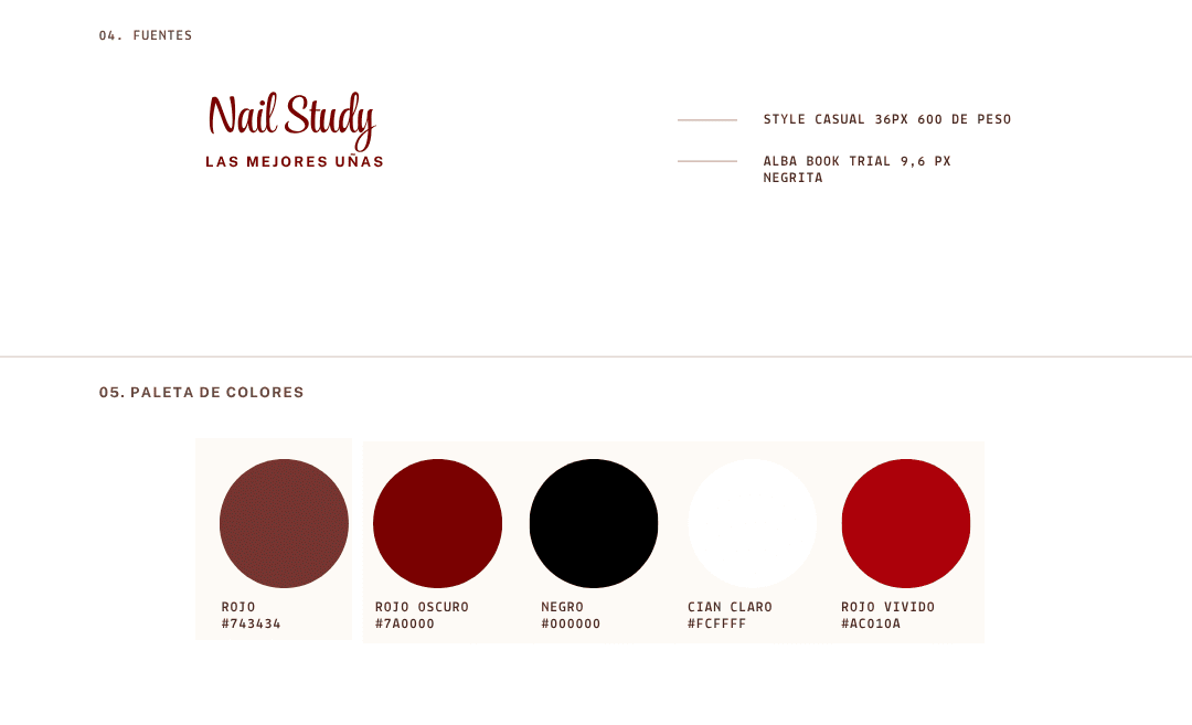 Manual de marca de MP Nails Study